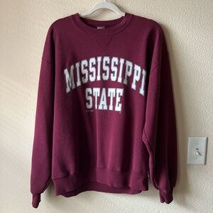 Russell Athletic Maroon Crew Neck Sweater